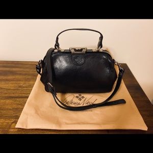 Patricia Nash Black Leather Gracchi Satchel